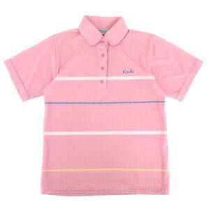 80s Lilly Dache’ pastel pink polo shirt 1980s vintage